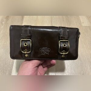 Coach brown leather wallet